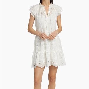 Generation Love Mirabelle Embroidered White Lace Mini Dress